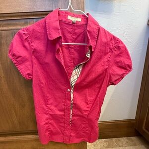 Burberry Fuchsia Button-Up Shirt
